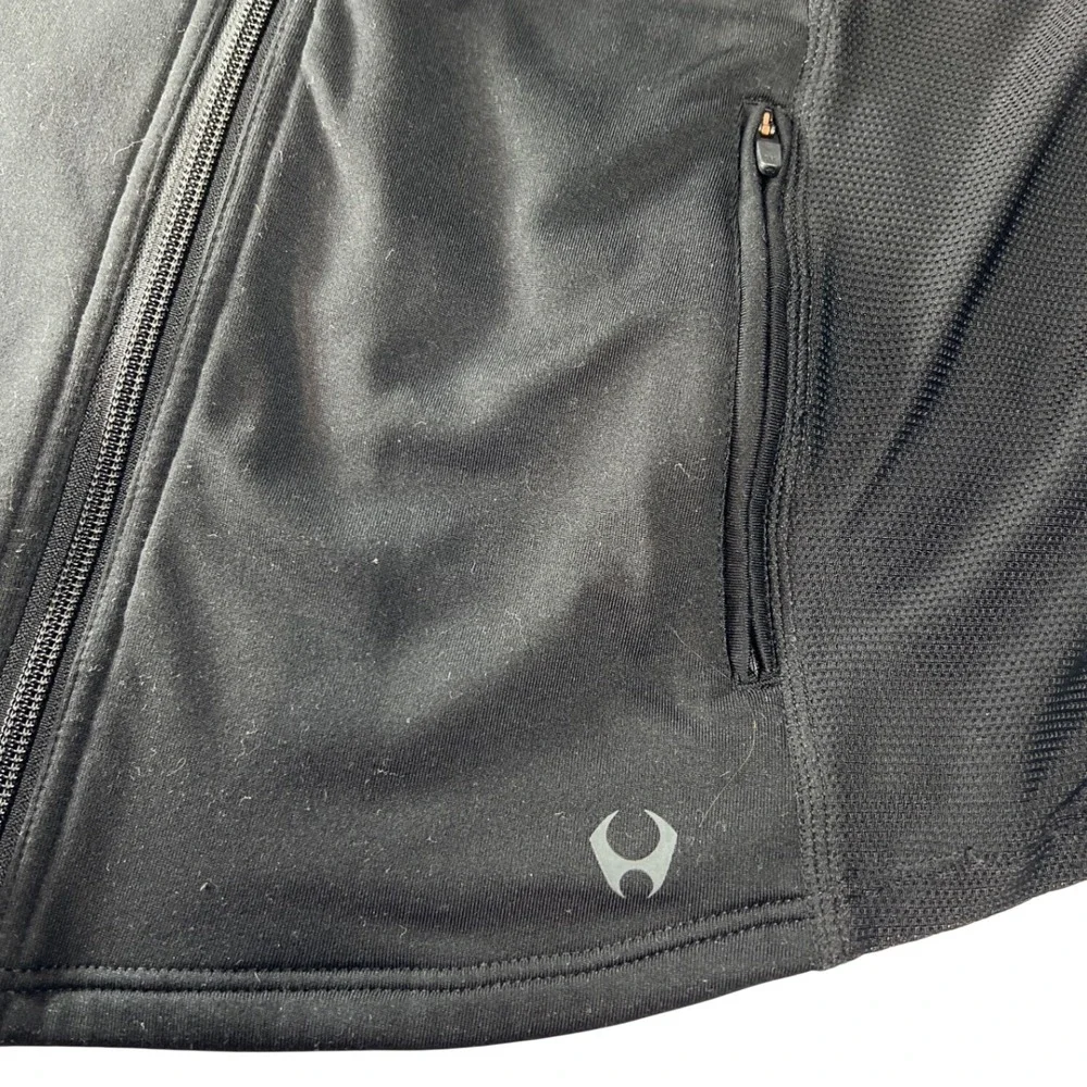 Hylete Performance Training Jacket Womens‎ Medium Black Hooded EUC